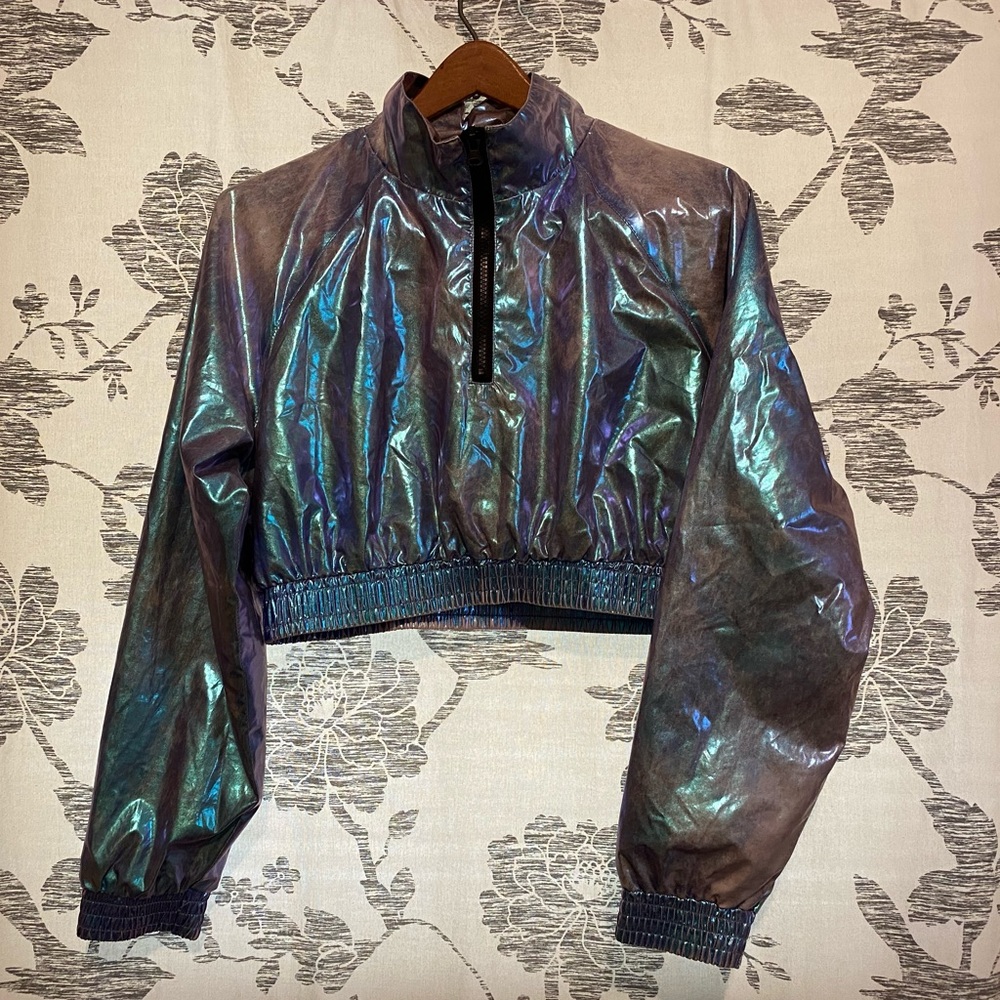 Forever 21 Iridescent Crop Jacket